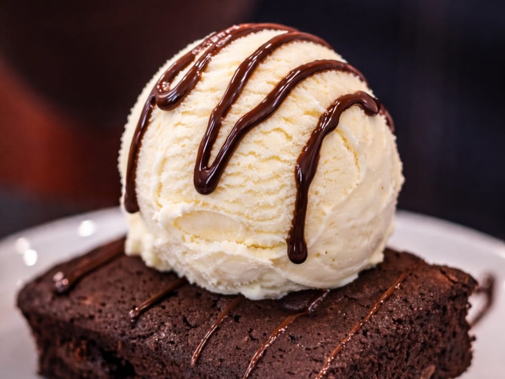 BROWNIE CON HELADO (Brownie con Helado)